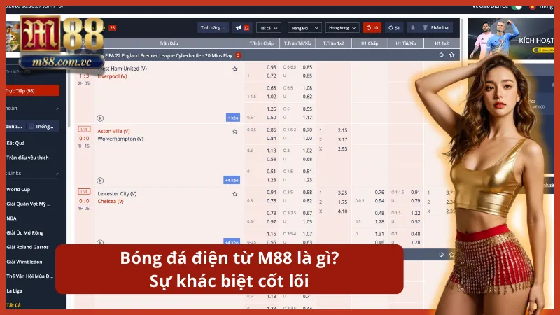 Các trận cầu giả lập kỹ thuật số vận hành dựa trên công nghệ mô phỏng hiện đại.