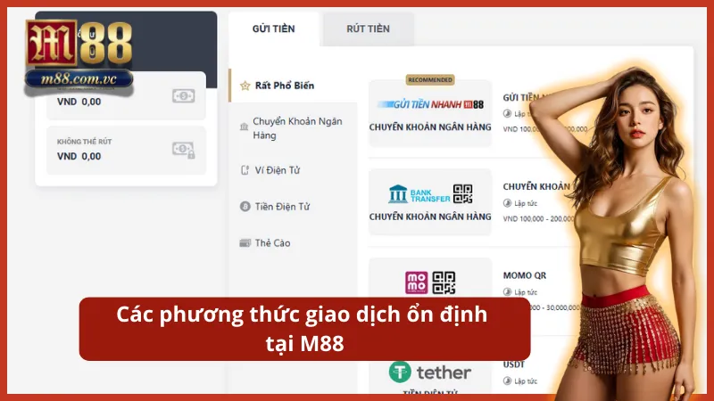 Tích hợp đa dạng cổng thanh toán từ QR Banking đến tiền mã hóa USDT.