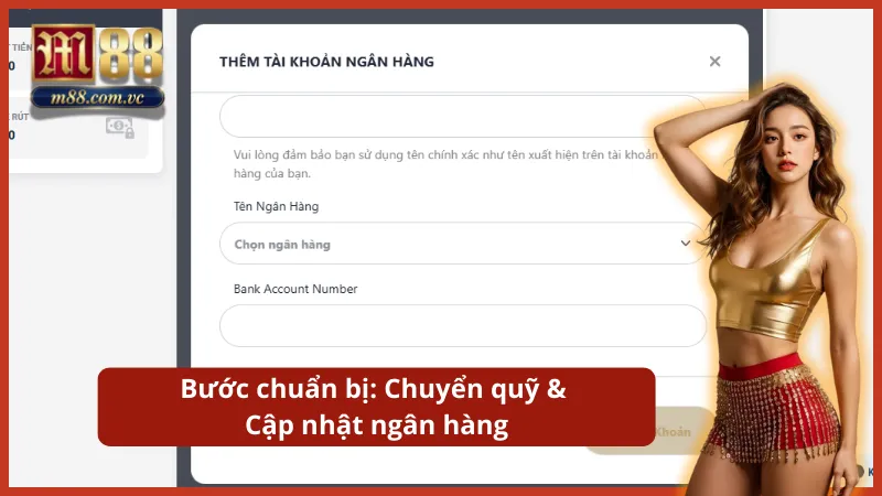 Thao tác đồng bộ ví phụ về ví chính và cập nhật thông tin thụ hưởng.
