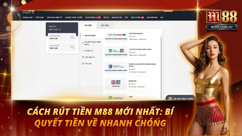 Cách Rút Tiền M88