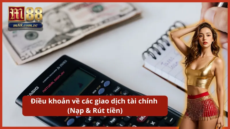 Điều khoản sử dụng tại M88 về các giao dịch tài chính
