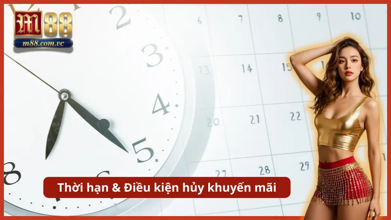 Thời hạn và các điều kiện hủy khuyến mãi theo điều khoản sử dụng