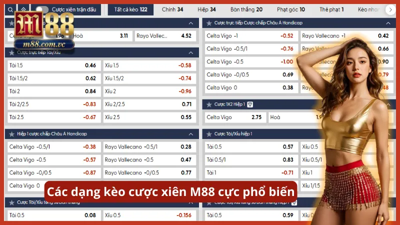 Tùy chọn đa dạng từ xiên đôi đến xiên thần với mức trả thưởng khủng.