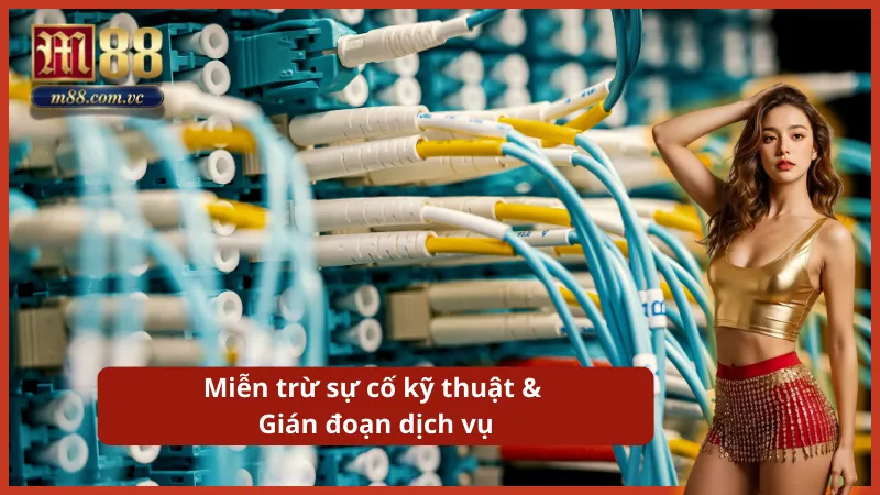 Miễn trừ trách nhiệm cho các sự cố kỹ thuật và gián đoạn dịch vụ