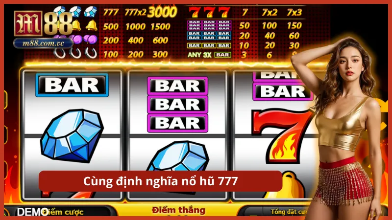 Tựa game Slot cổ điển với giao diện cuộn quay và biểu tượng 777 huyền thoại.