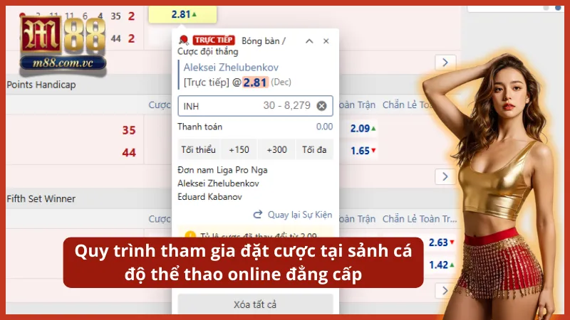 Các bước tạo phiếu cược đơn giản và được hệ thống xác nhận ngay lập tức.