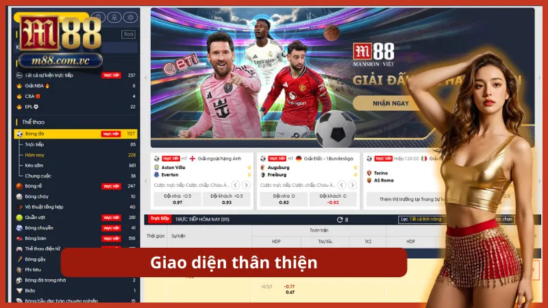 Thiết kế bảng kèo trực quan, tối ưu hóa trải nghiệm người dùng (UX).