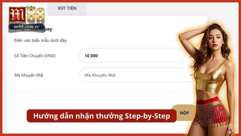 Quy trình thao tác từ đăng ký đến khi tiền thưởng được cập nhật vào ví Thể thao.