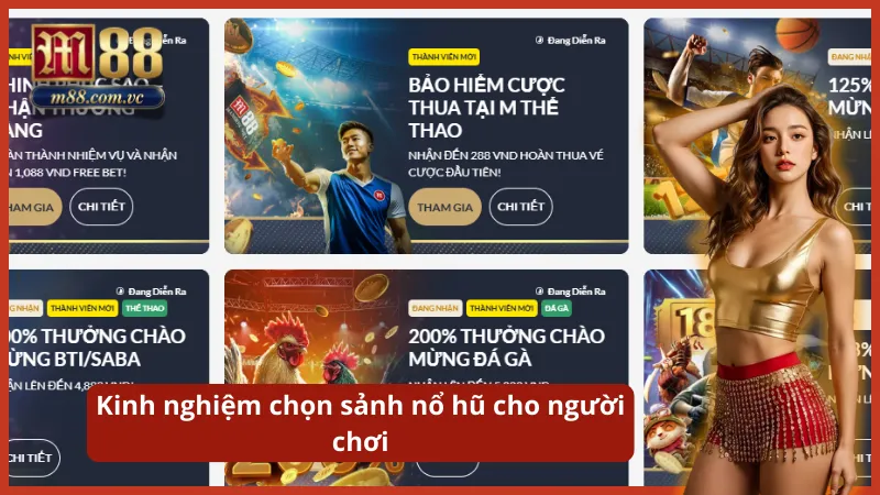 Ưu tiên sảnh cược có chỉ số RTP (tỷ lệ trả thưởng) cao và giao diện phù hợp.