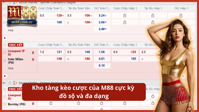Hàng ngàn sự kiện từ Bóng đá, Bóng rổ đến Quần vợt được cập nhật trên bảng kèo mỗi ngày.