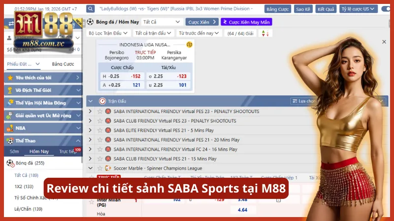 Nền tảng SABA quen thuộc tích hợp thêm các giải thể thao ảo diễn ra liên tục 24/7.