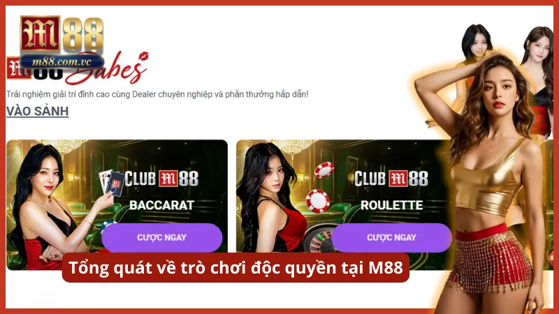 Kho game độc bản mang đậm dấu ấn thương hiệu M88 không thể tìm thấy ở nơi khác.